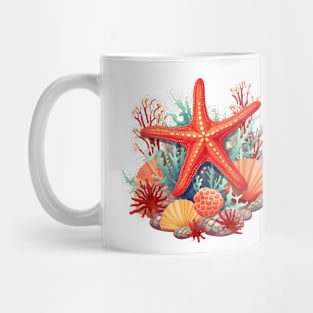 Orange Starfish Mug